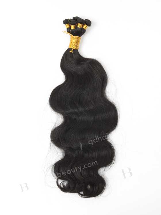 In Stock Indian Remy Hair 18" Body Wave 1# Color Hand-tied Weft SHW-008
